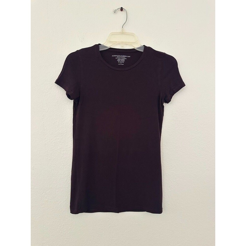 Majestic Filatures Dulion Deluxe T-Shirt Brown Short Sleeve Women's 2 (Small)